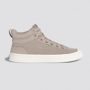 IBI HIGH Cariuma High Top Bamboo Weave Knit Vegan Męskie Beżowe | 714UWVRDH