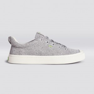 IBI Cariuma Low Top Bamboo Weave Knit Vegan Męskie Głęboka Szare | 498ZJLYWI