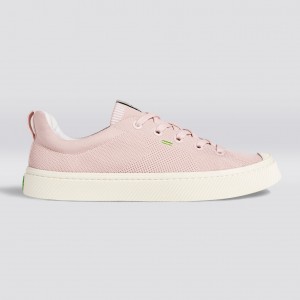 IBI Cariuma Low Top Bamboo Weave Knit Vegan Damskie Różowe | 812PZSBNW