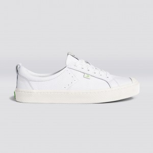 OCA LOW Cariuma Low Top Premium Leather Męskie Białe | 104TAPHUW