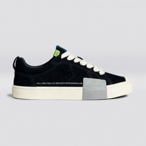 OCA LOW Cariuma Low Top Suede Damskie Czarne | 875KVMGOP