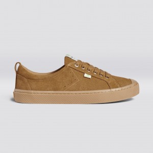 OCA LOW Cariuma Low Top Suede Męskie All Camel | 914SIKDRN