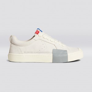 OCA LOW Cariuma Low Top Suede Męskie Off-White Vintage | 708BZWPED