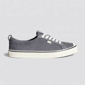 OCA LOW Cariuma Low Top Suede Męskie Paski Szare | 317OHTBZK