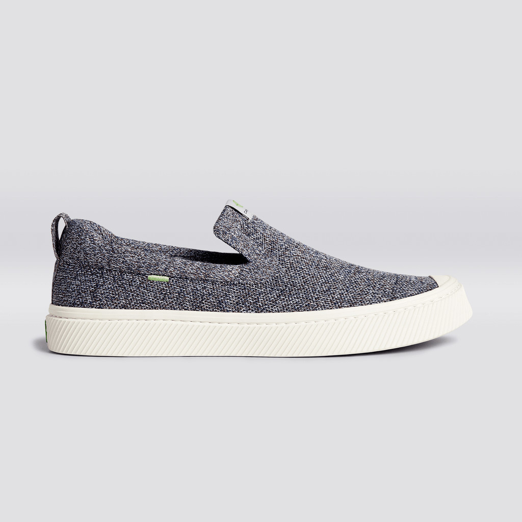 IBI Slip-On Cariuma Low Top Bamboo Weave Knit Vegan Damskie Szare | 034PAEULJ