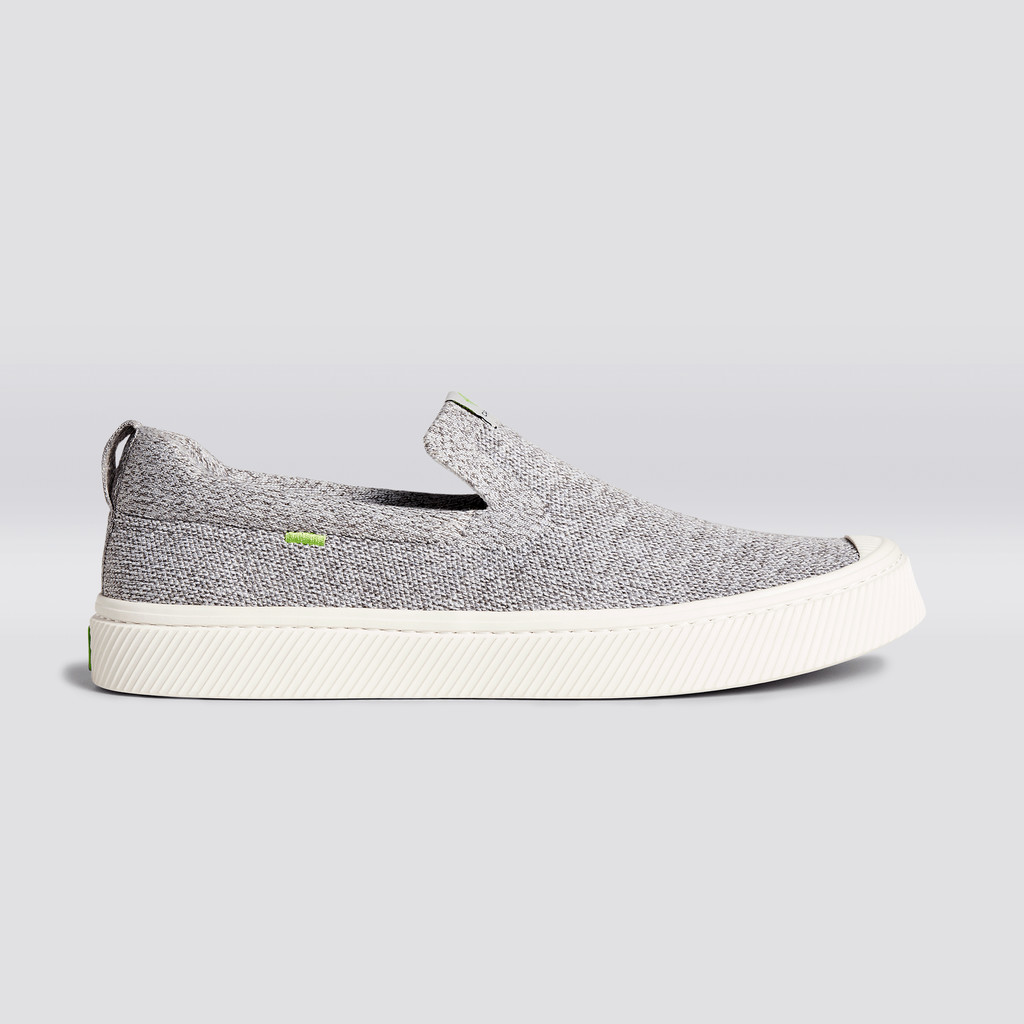 IBI Slip-On Cariuma Low Top Bamboo Weave Knit Vegan Damskie Głęboka Szare | 127THVORP