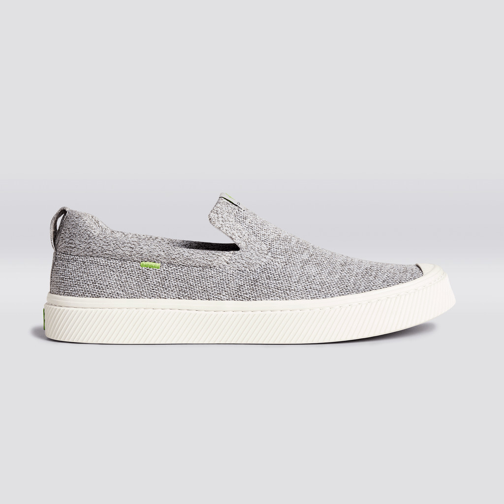 IBI Slip-On Cariuma Low Top Bamboo Weave Knit Vegan Męskie Głęboka Szare | 049HVAOZF