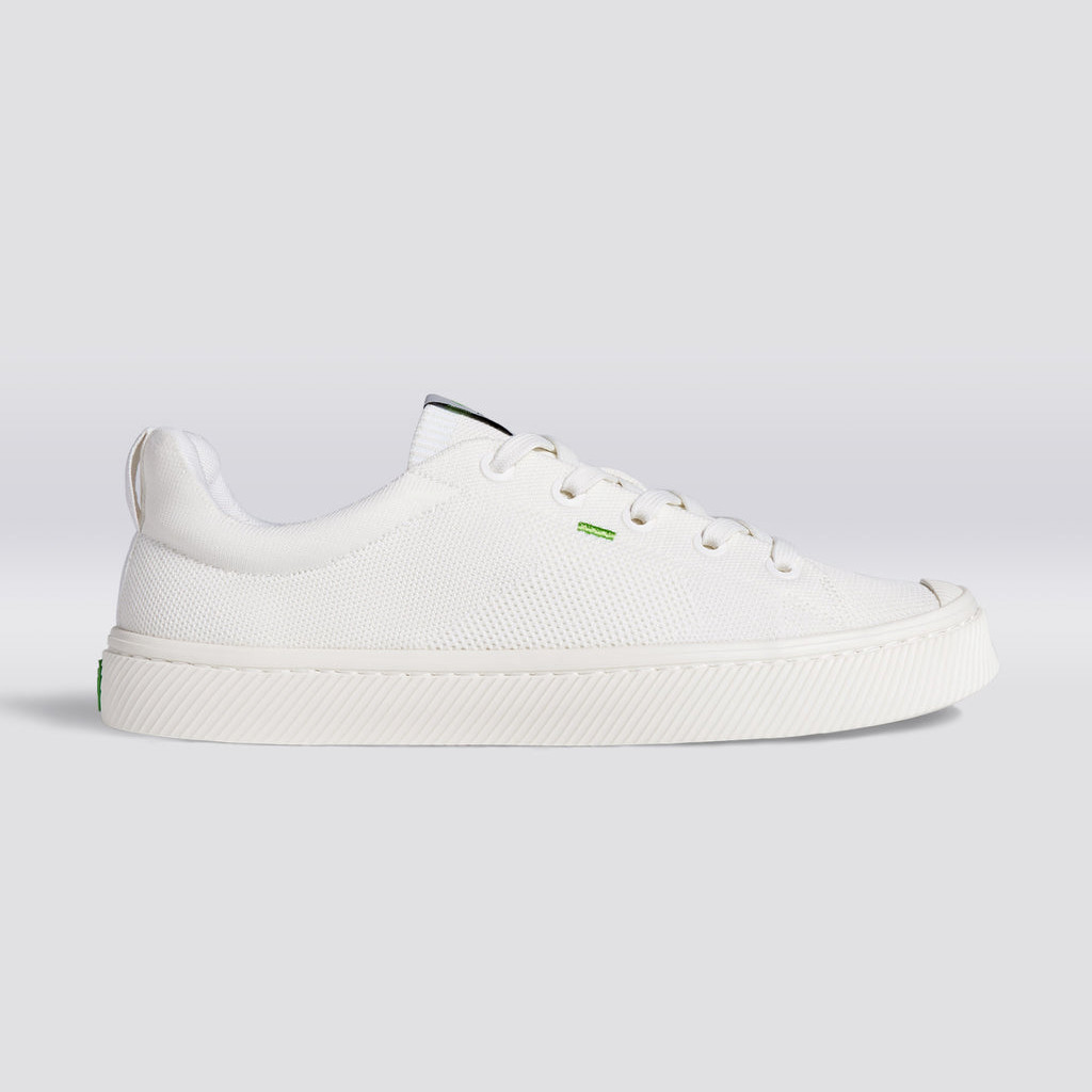 IBI Cariuma Low Top Bamboo Weave Knit Damskie Off-White | 536PYWLFD