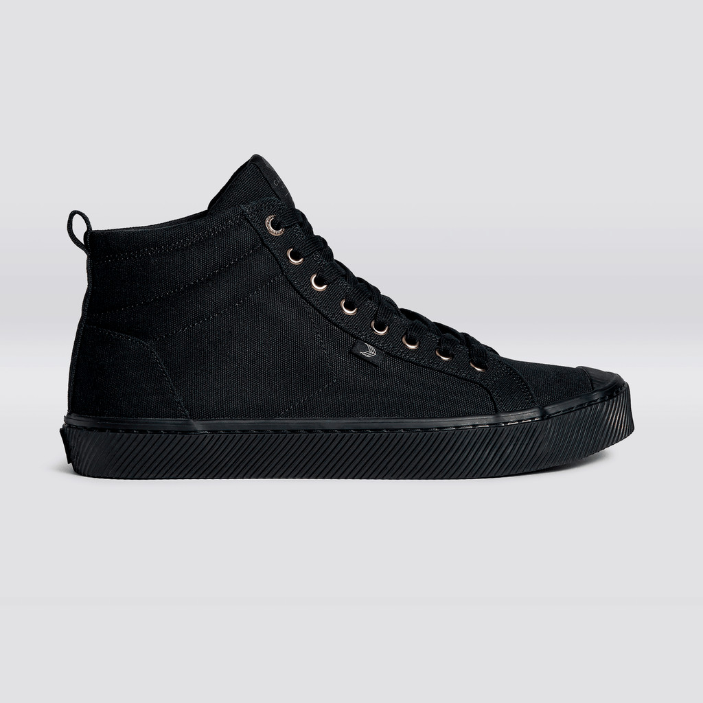 OCA HIGH Cariuma High Top Canvas Vegan Męskie Czarne | 268NKXTGB