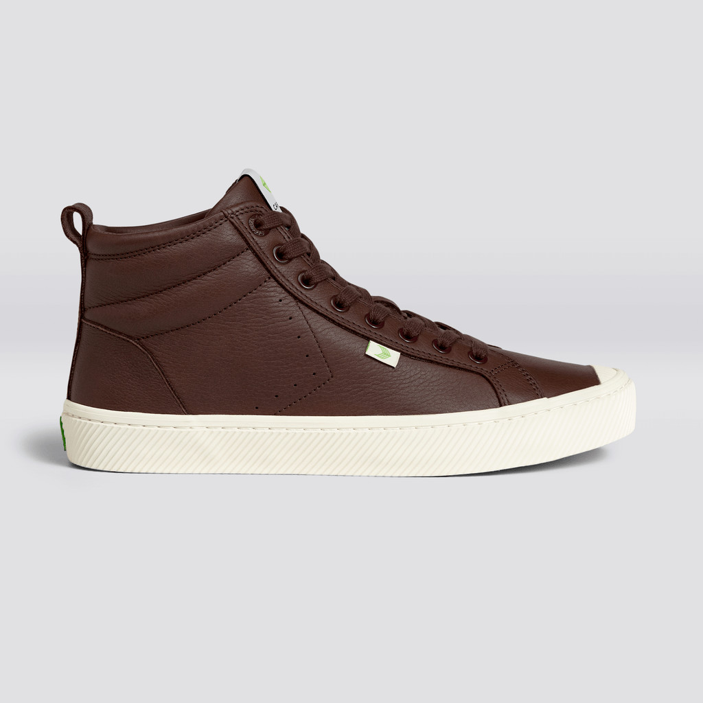 OCA HIGH Cariuma High Top Premium Leather Damskie Brązowe | 861QFHYVT