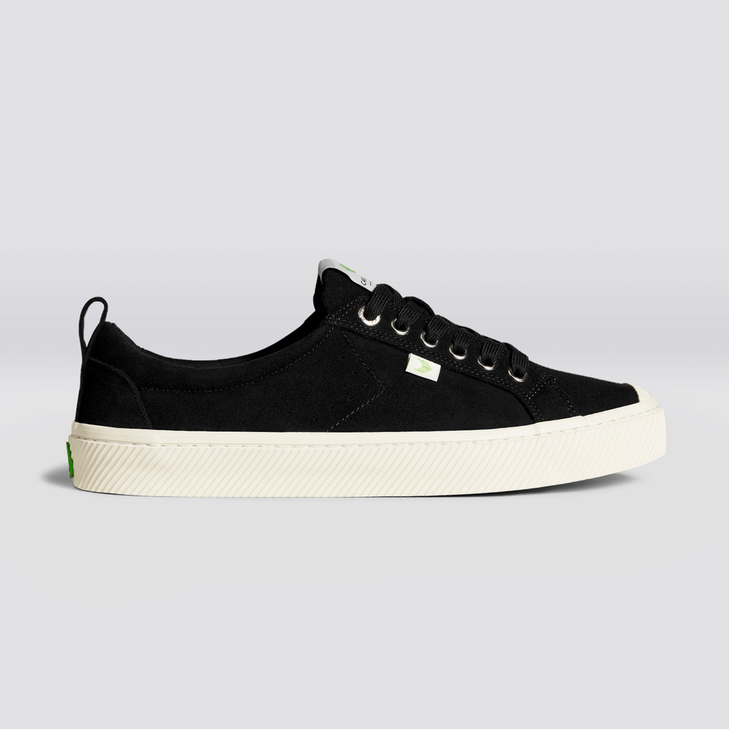 OCA LOW Cariuma Low Top Suede Damskie Czarne | 428ROAVXK